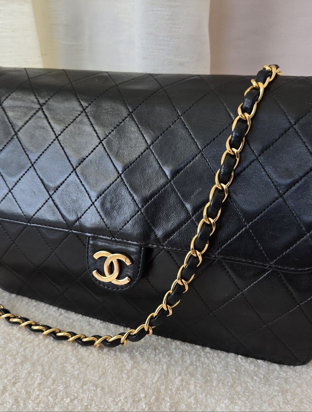 Chanel Vintage Classic Black Quilted Chain Shoulder Bag - Picture 3 of 16